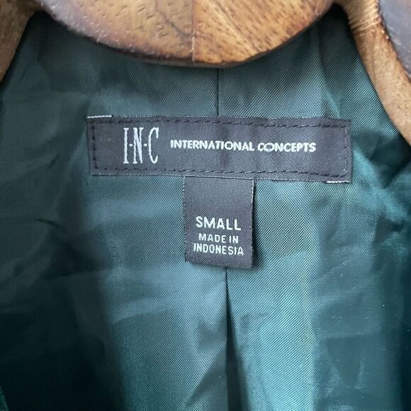 INC International Concepts Green Velvet Double Breasted Blazer S - Picture 5 of 7